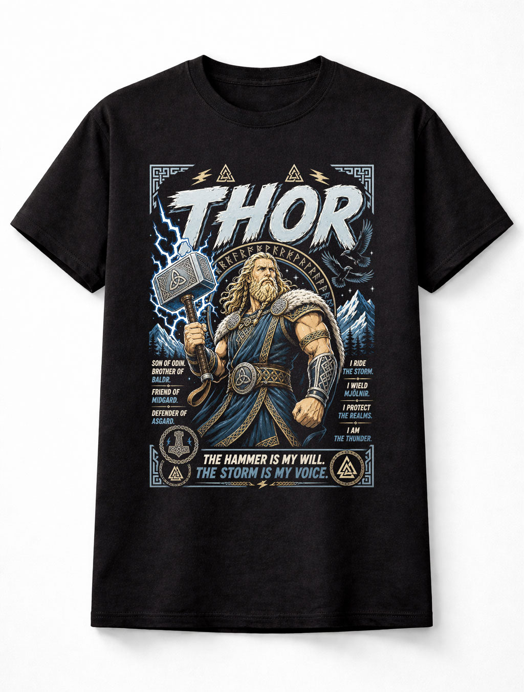 Thor Mjolnir Viking God of Thunder Norse Mythology Unisex T-Shirt
