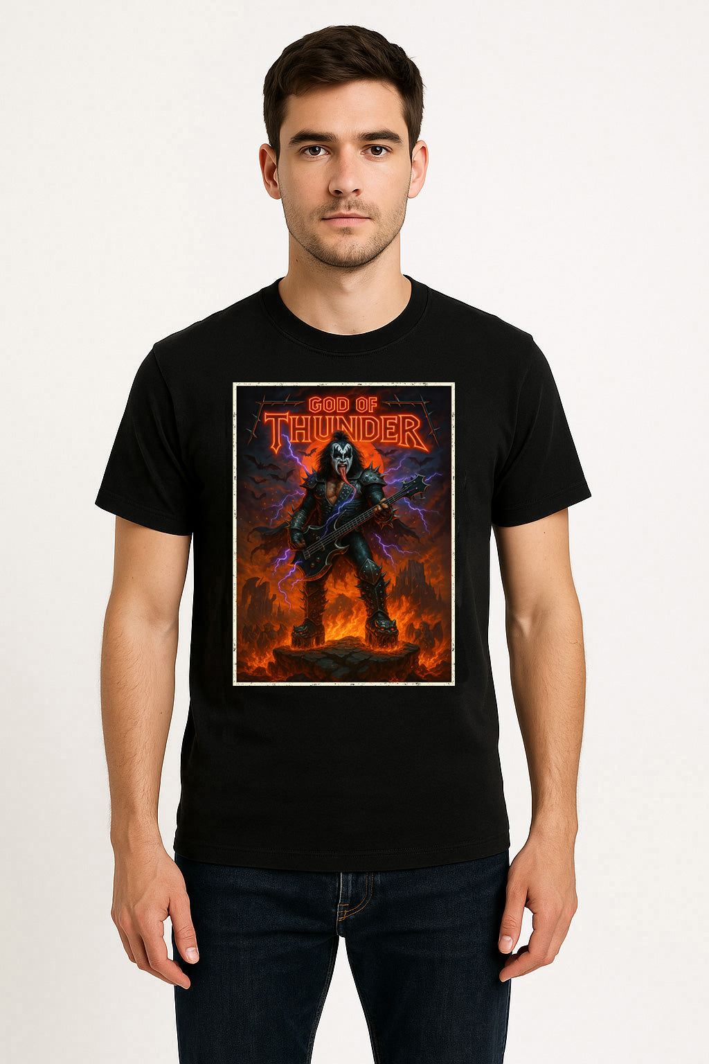 KISS – God of Thunder Unisex T-Shirt Classic Metal Band Merch Tee