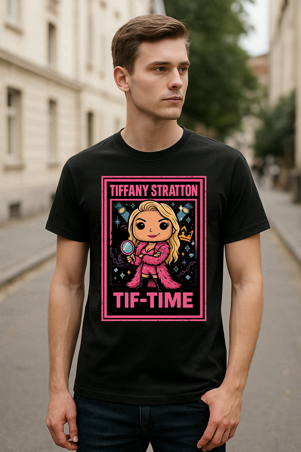 Tiffany Stratton “Tiff-Time” Pop Comic Wrestling Unisex T-Shirt Center of the Universe Edition