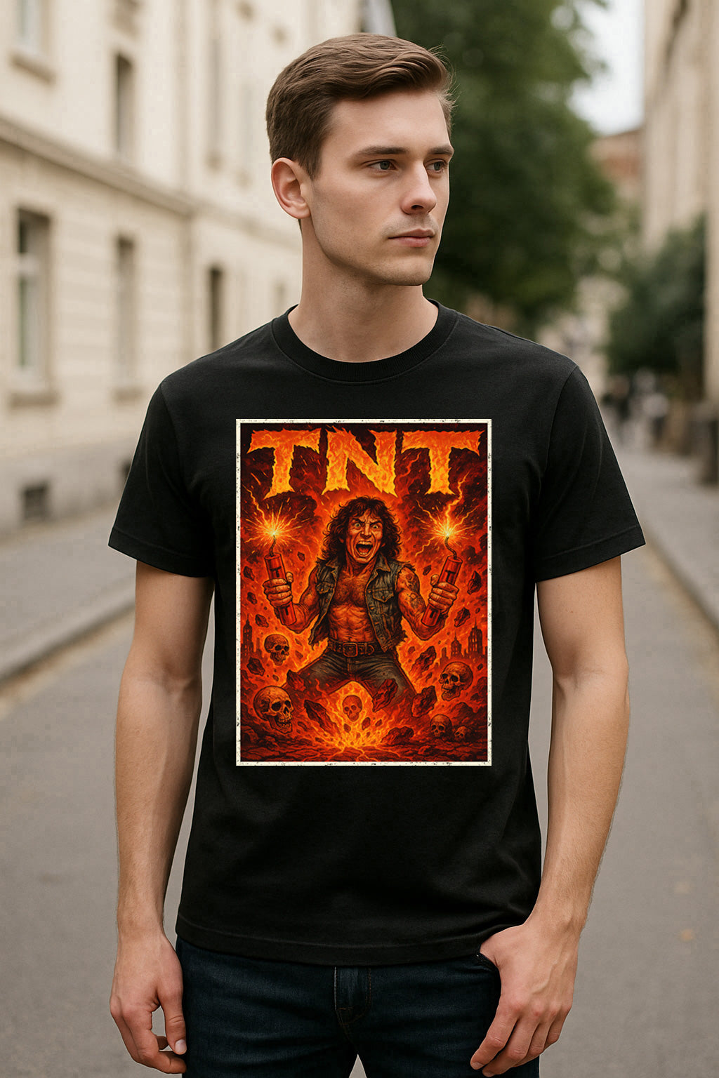 AC/DC TNT Unisex T-Shirt Classic Rock Heavy Metal Band Tee