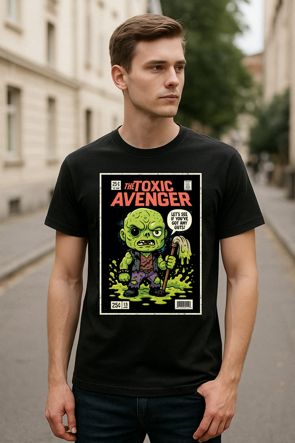 The Toxic Avenger Retro Comic Book T-Shirt – Cult Classic Superhero Horror Graphic Tee
