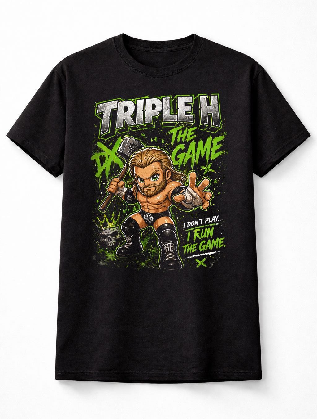 Triple H The Game DX Skull WWE Attitude Era Wrestling Unisex T-Shirt