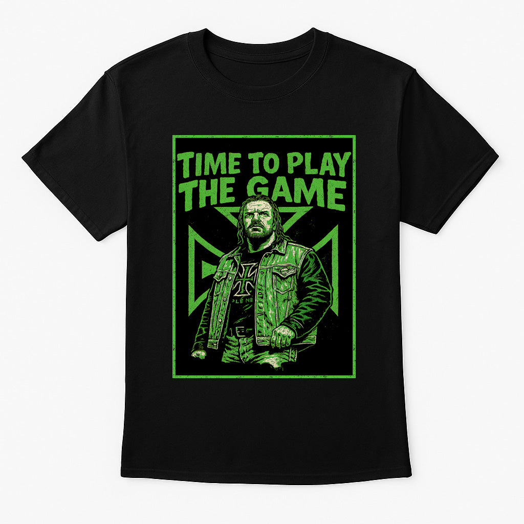 Triple H “Time to Play the Game” Retro Wrestling Unisex T-Shirt Green Authority Edition