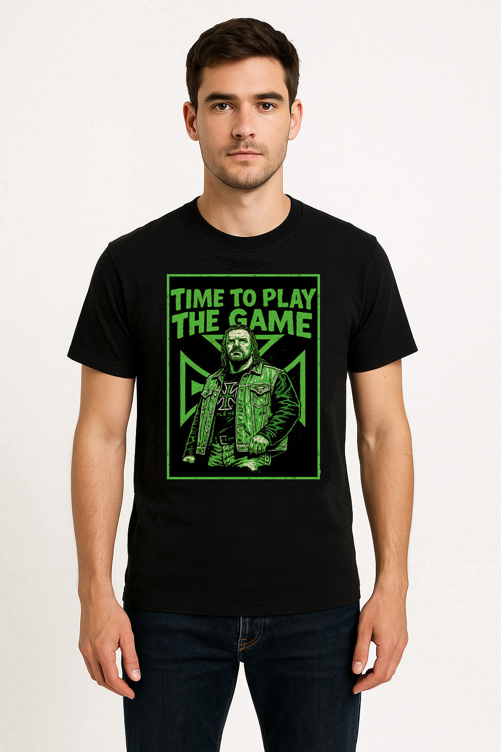 Triple H “Time to Play the Game” Retro Wrestling Unisex T-Shirt Green Authority Edition
