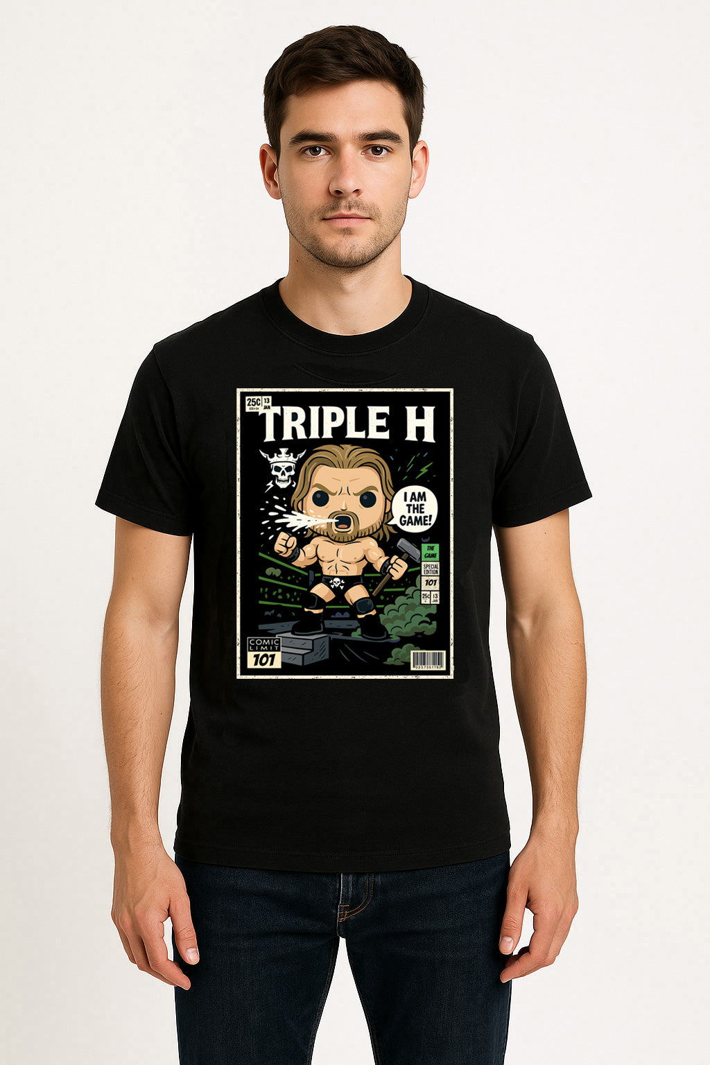 Triple H “I Am The Game” Pop Comic Wrestling Unisex T-Shirt Sledgehammer Edition