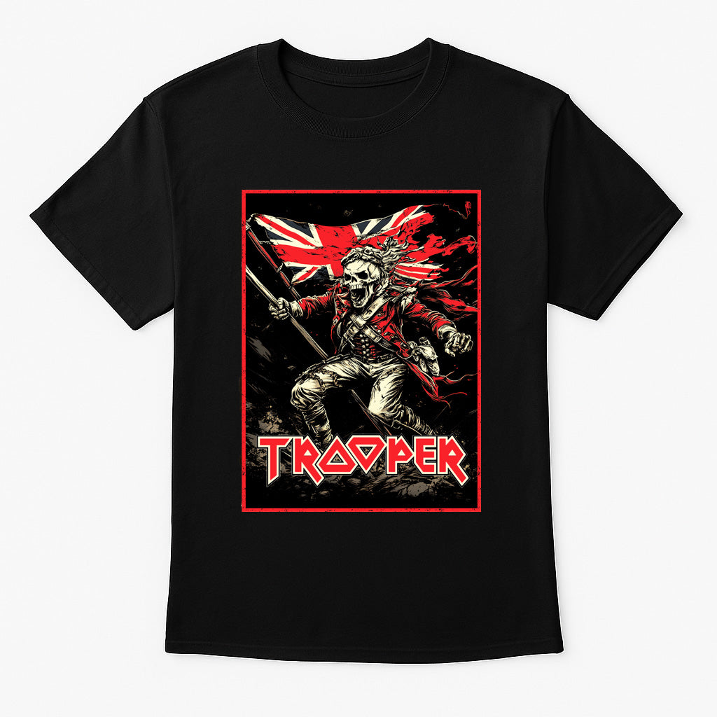 Iron Maiden “Trooper” Unisex T-Shirt – Classic Heavy Metal Band Vintage Battle Flag Graphic Tee