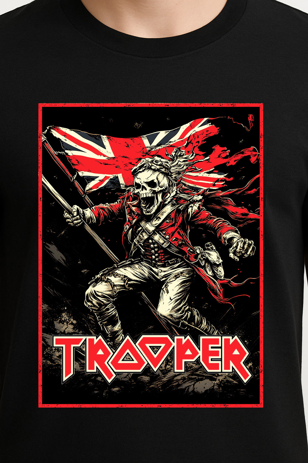 Iron Maiden “Trooper” Unisex T-Shirt – Classic Heavy Metal Band Vintage Battle Flag Graphic Tee