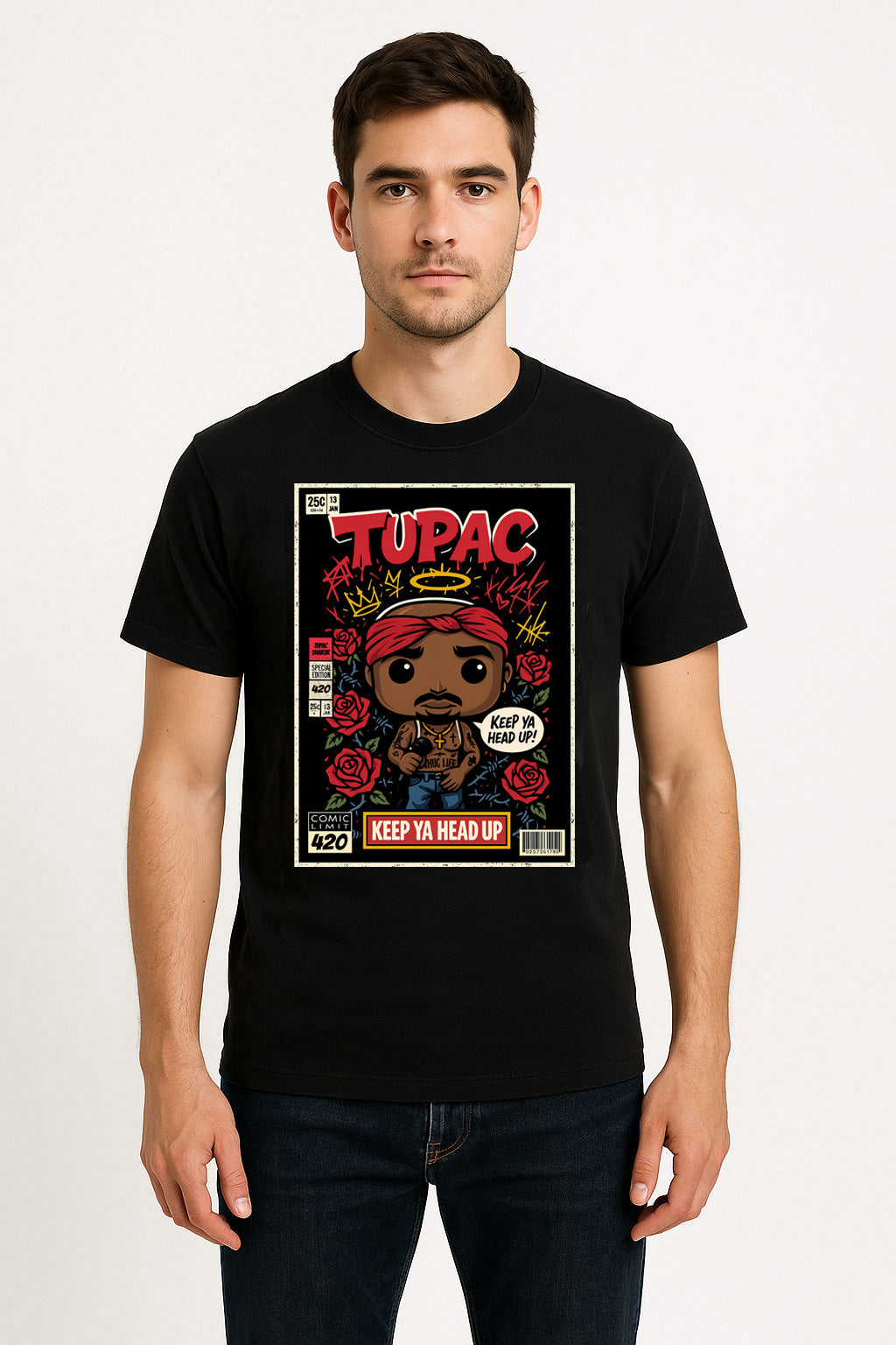 Tupac All Eyez On Me Hip Hop Funko Pop Style Unisex T-Shirt