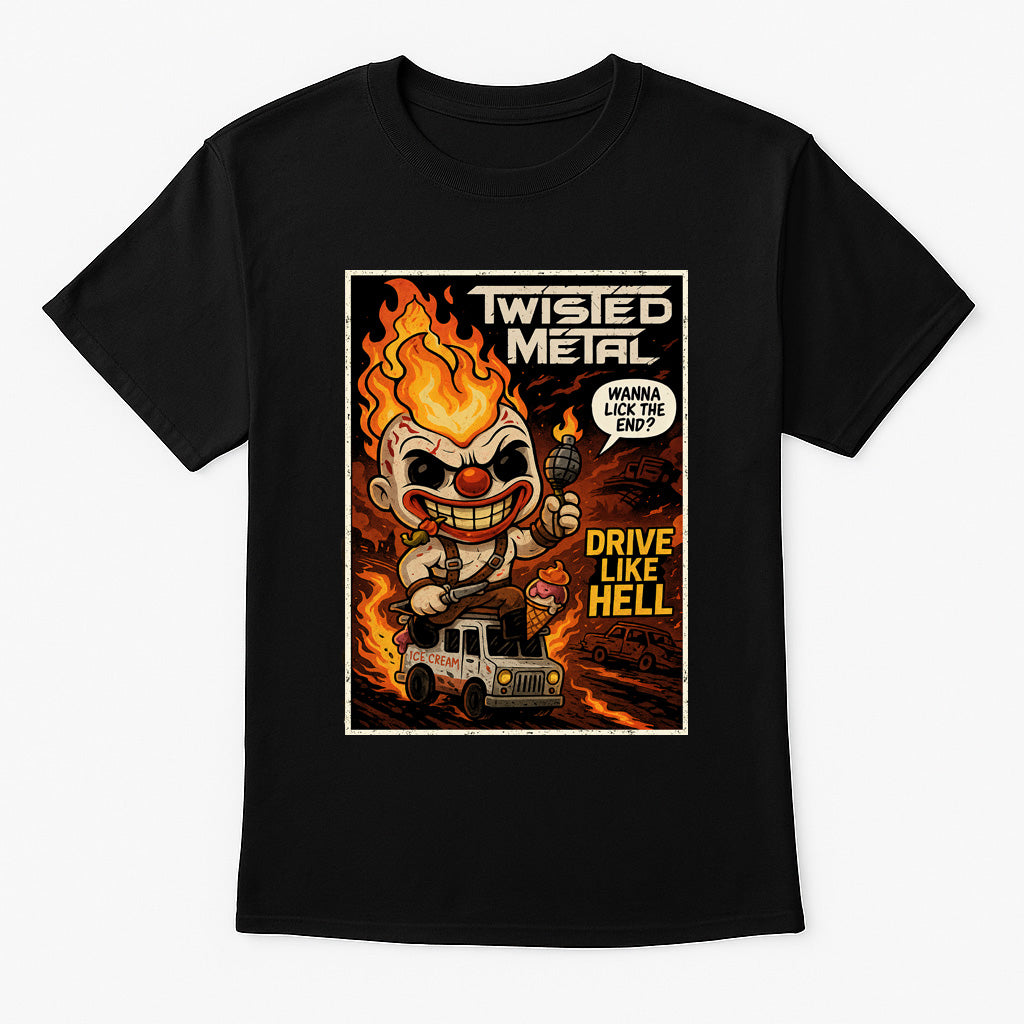 Twisted Metal Unisex T-Shirt – Sweet Revenge Retro Car Combat Gamer Graphic Tee