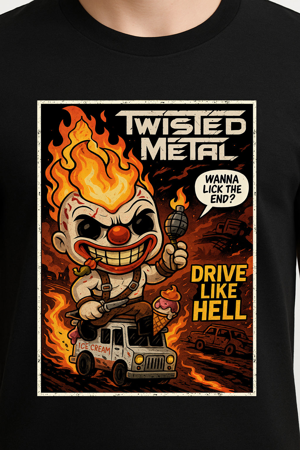 Twisted Metal Unisex T-Shirt – Sweet Revenge Retro Car Combat Gamer Graphic Tee