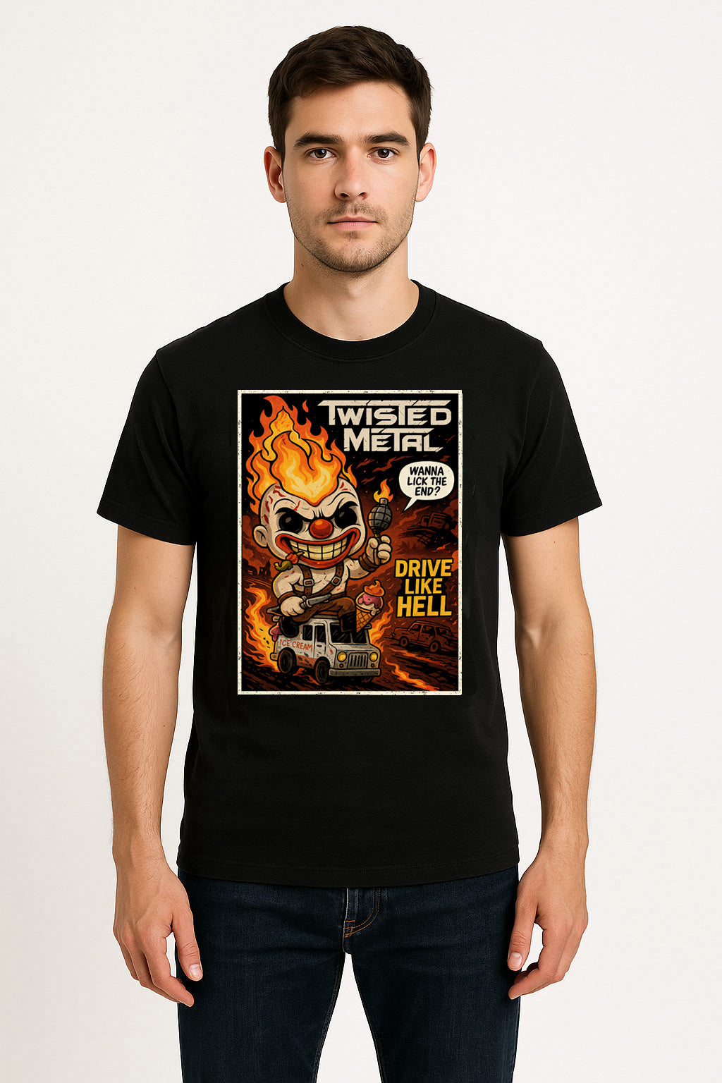 Twisted Metal Unisex T-Shirt – Sweet Revenge Retro Car Combat Gamer Graphic Tee