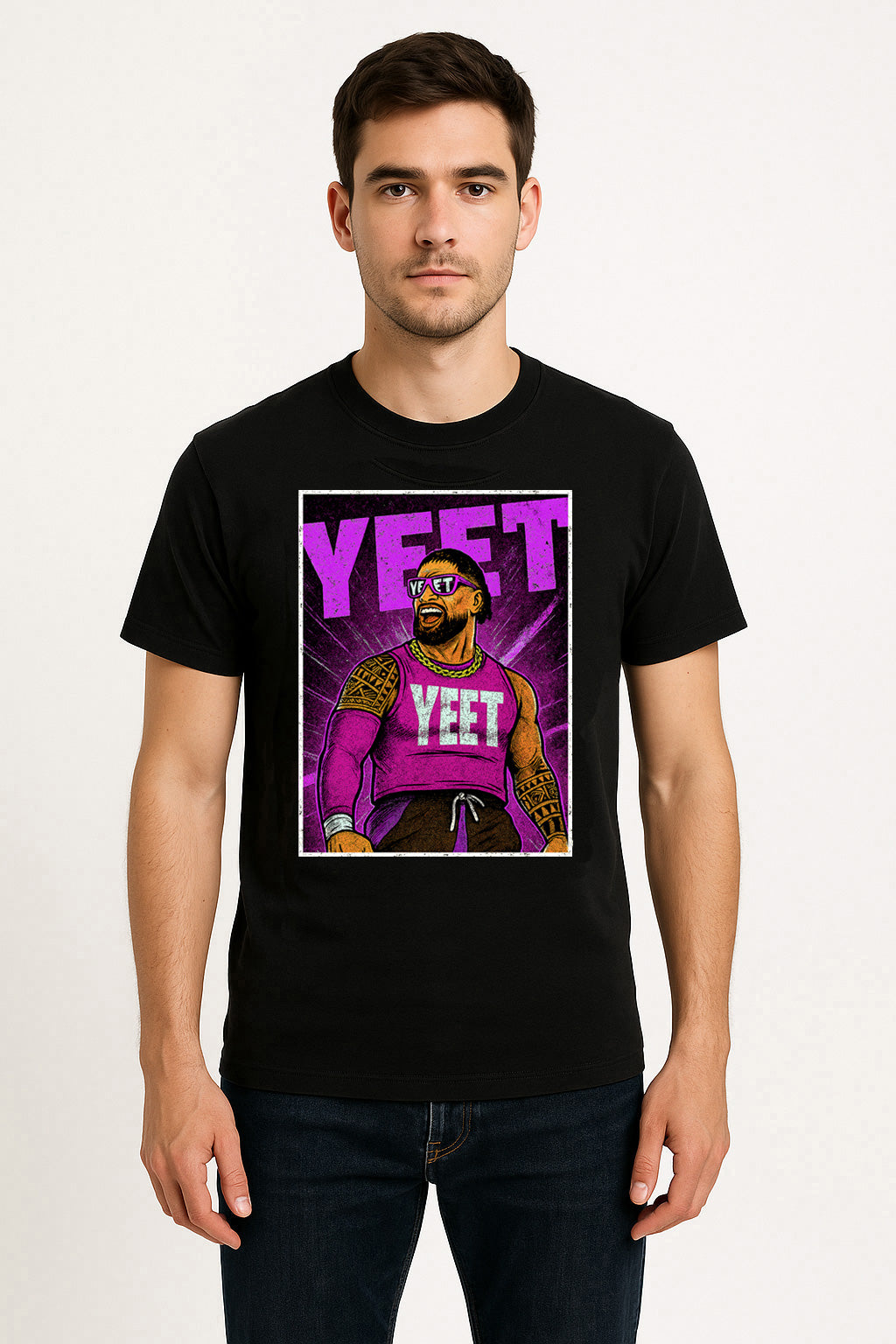 Jey Uso “YEET” Wrestling Unisex T-Shirt Purple Power Edition