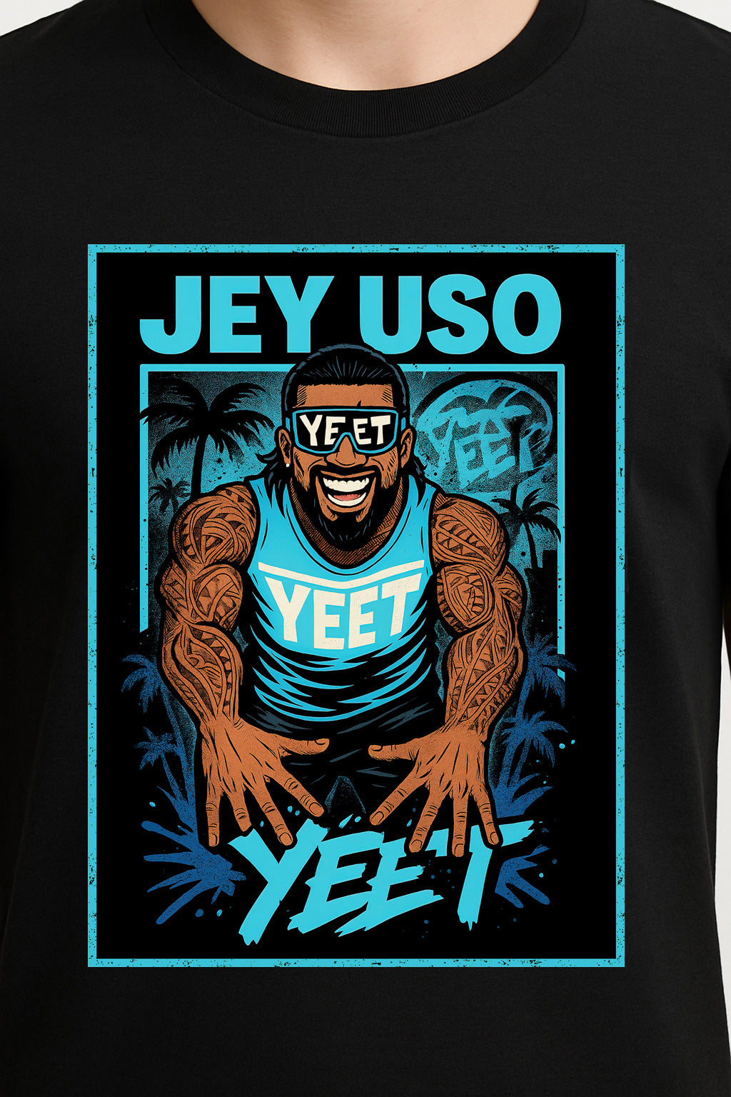 Jey Uso YEET It Blue Unisex T-Shirt Wrestling Fan Graphic Tee