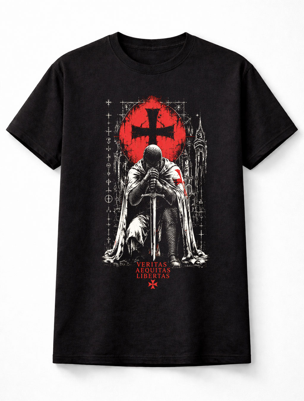 Veritas Aequitas Libertas Knights Templar Crusader Knight Unisex T-Shirt