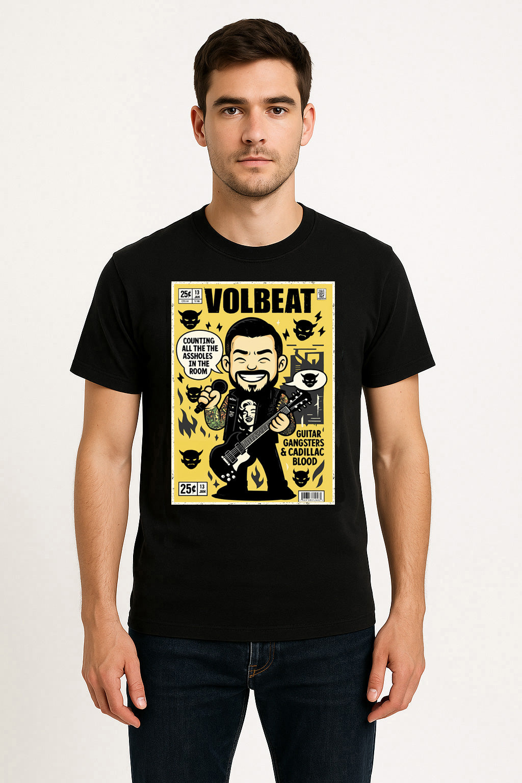 Volbeat Lola Montez Rockabilly Metal Funko Pop Style Unisex T-Shirt