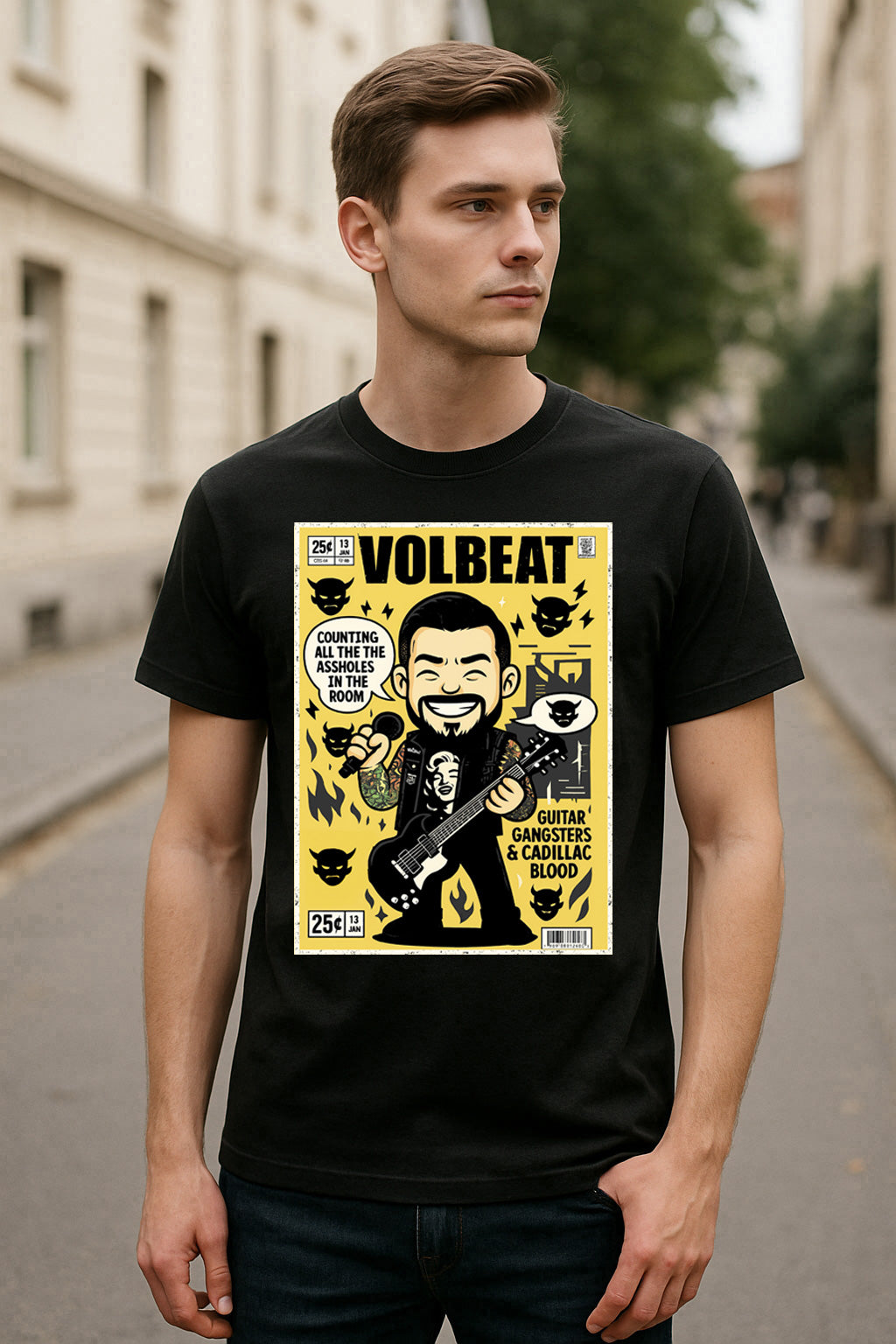Volbeat Lola Montez Rockabilly Metal Funko Pop Style Unisex T-Shirt