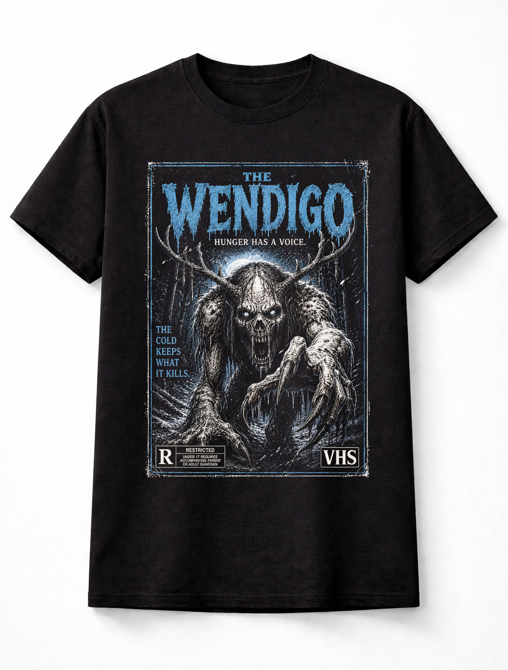 The Wendigo Cryptid Monster Vintage Horror VHS Unisex T-Shirt