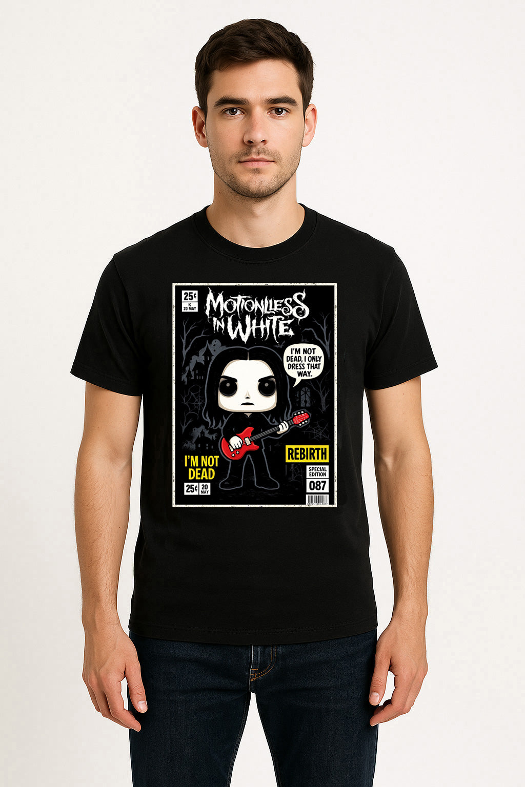 Motionless In White Another Life Goth Metalcore Funko Pop Style Unisex T-Shirt