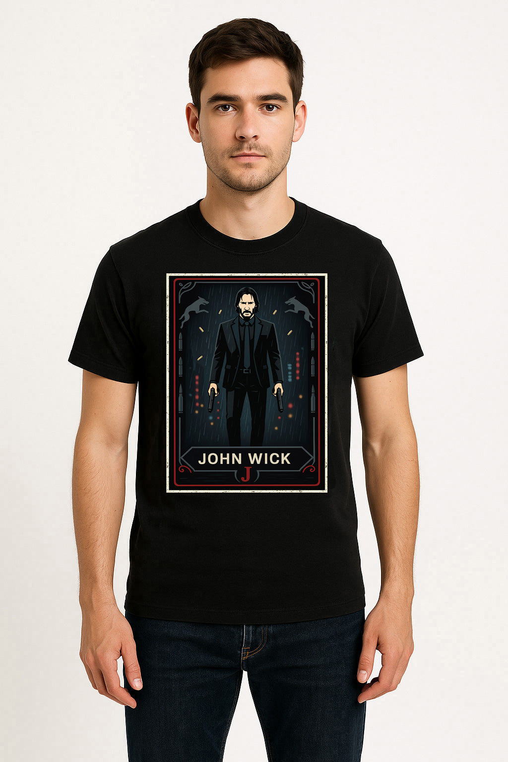 John Wick Retro Action Unisex T-Shirt Assassin Movie Graphic Tee