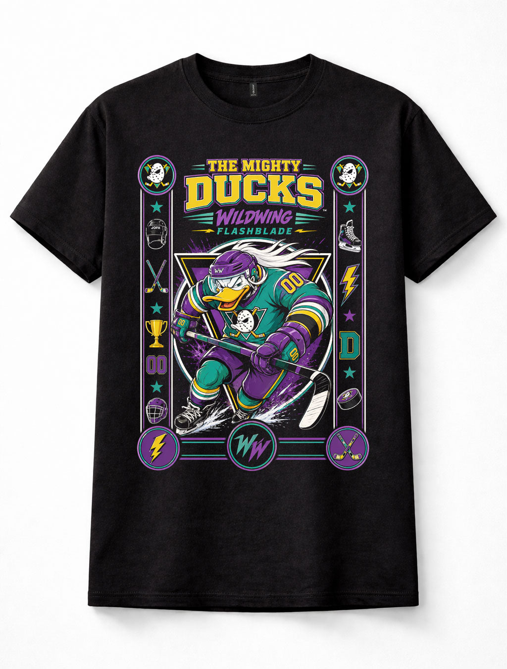 The Mighty Ducks Wildwing Flashblade Cartoon Graphic Unisex T-Shirt