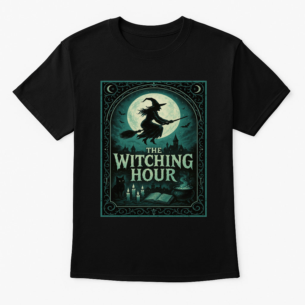 The Witching Hour Unisex T-Shirt – Enchanted Halloween Witch Gothic Spellcaster Tee
