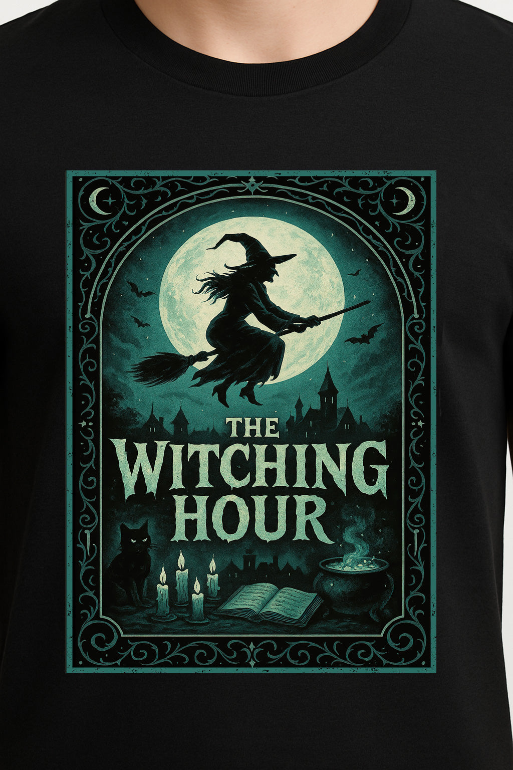 The Witching Hour Unisex T-Shirt – Enchanted Halloween Witch Gothic Spellcaster Tee