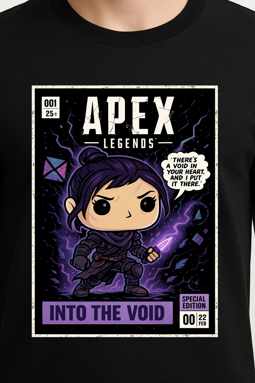 Apex Legends Wraith “Into the Void” Unisex T-Shirt – Retro Voidwalker Hero Graphic Tee