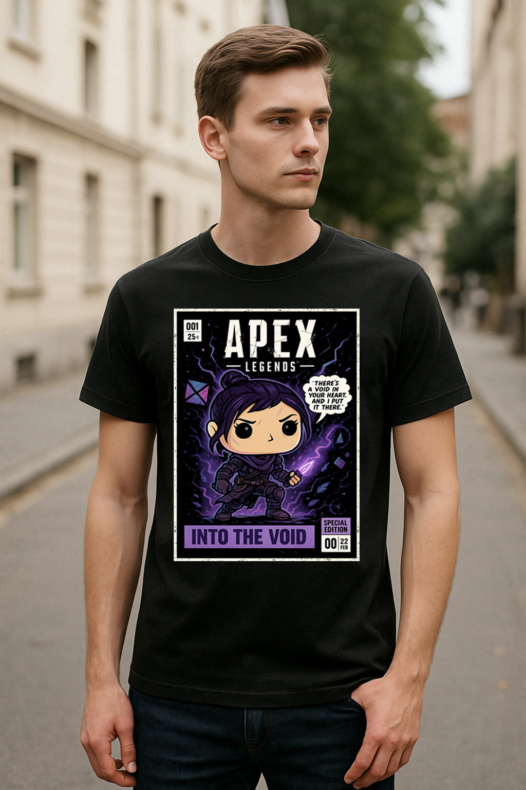 Apex Legends Wraith “Into the Void” Unisex T-Shirt – Retro Voidwalker Hero Graphic Tee