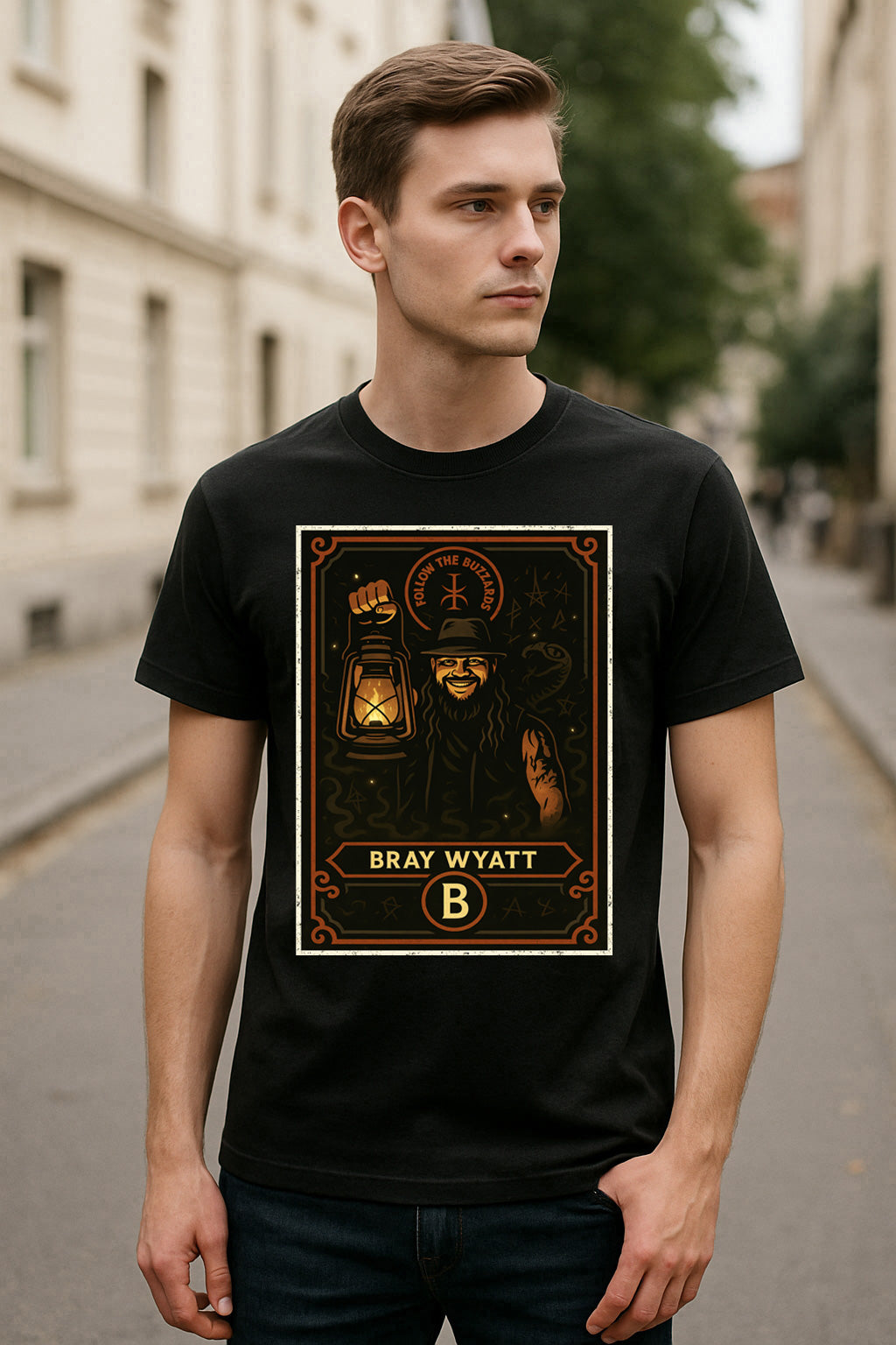 Bray Wyatt Follow The Buzzards Retro Unisex T-Shirt Horror Wrestling Tee