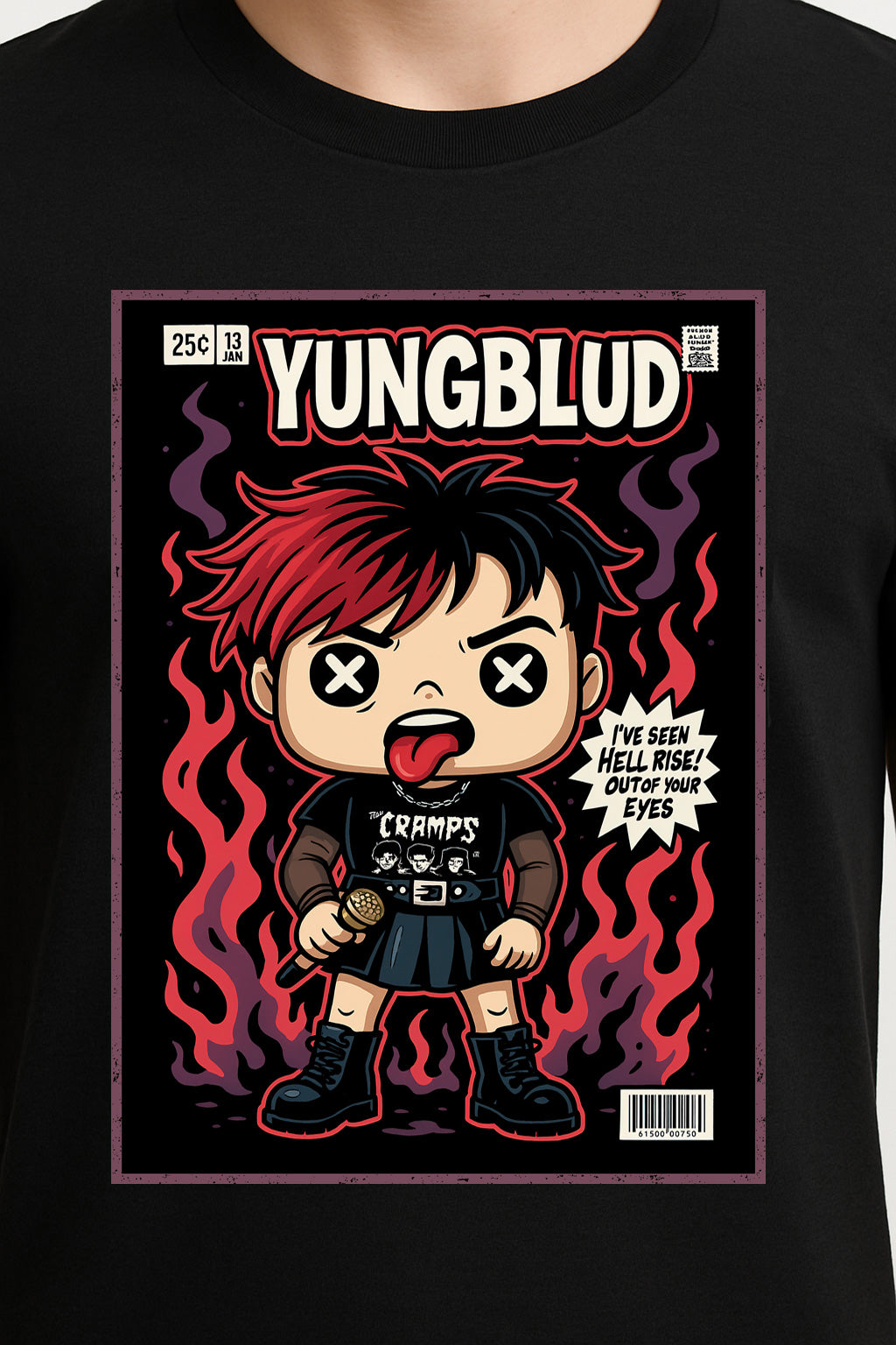 YUNGBLUD Pop Art Unisex T-Shirt – Punk Rock Streetwear Comic Style Graphic Tee