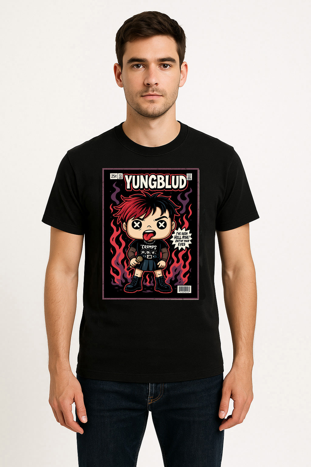 YUNGBLUD Pop Art Unisex T-Shirt – Punk Rock Streetwear Comic Style Graphic Tee