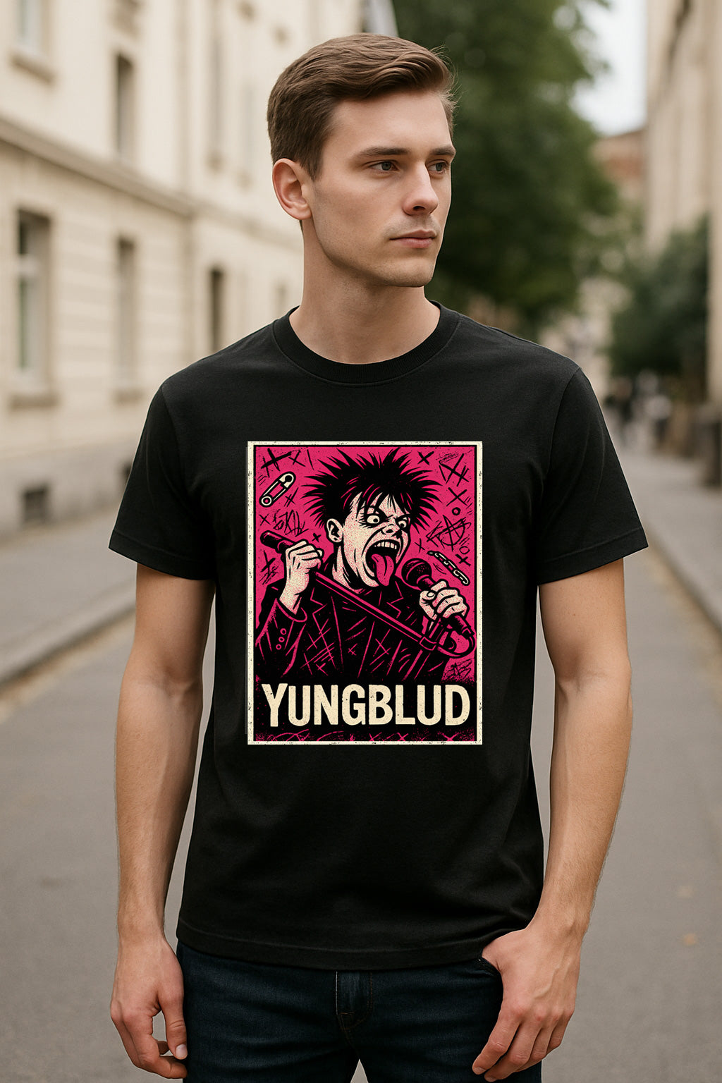 YUNGBLUD Unisex T-Shirt – Bold Punk Rock Band Streetwear Graphic Tee