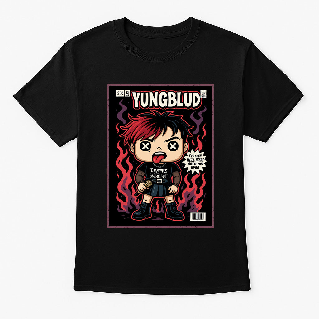 YUNGBLUD Pop Art Unisex T-Shirt – Punk Rock Streetwear Comic Style Graphic Tee