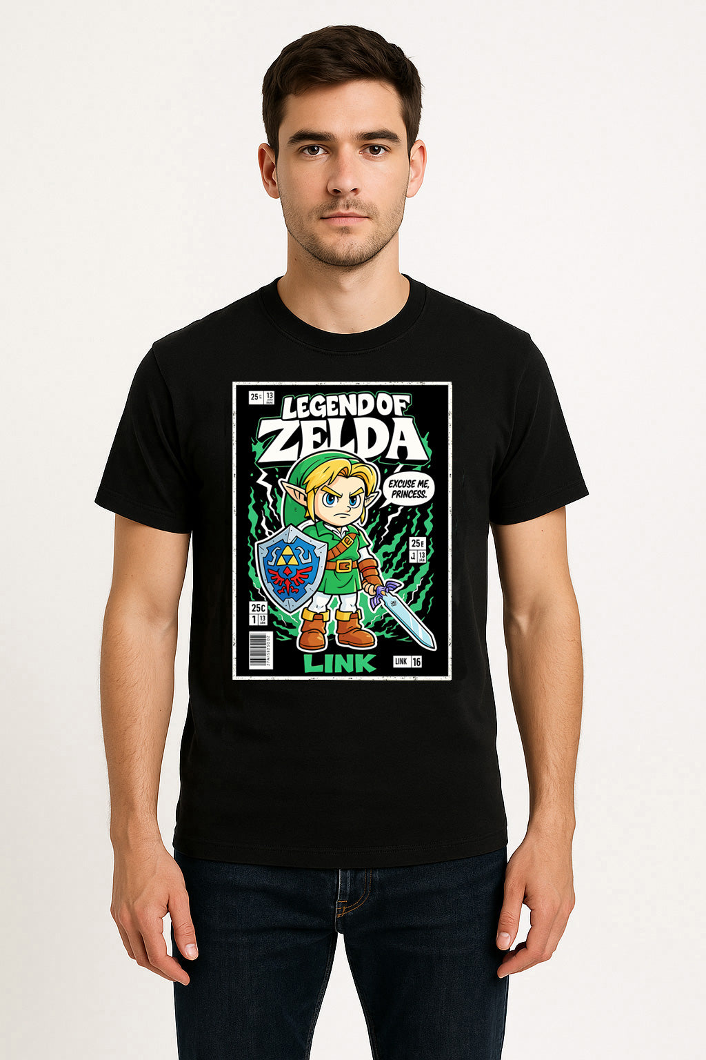 Legend of Zelda Unisex T-Shirt – Hero of Time Retro Fantasy Adventure Graphic Tee
