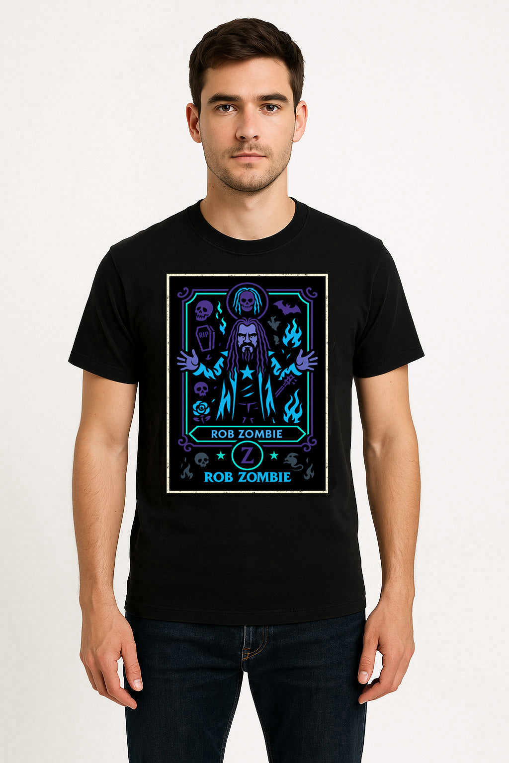 Rob Zombie Retro Horror Rock Unisex T-Shirt Industrial Metal Music Tee