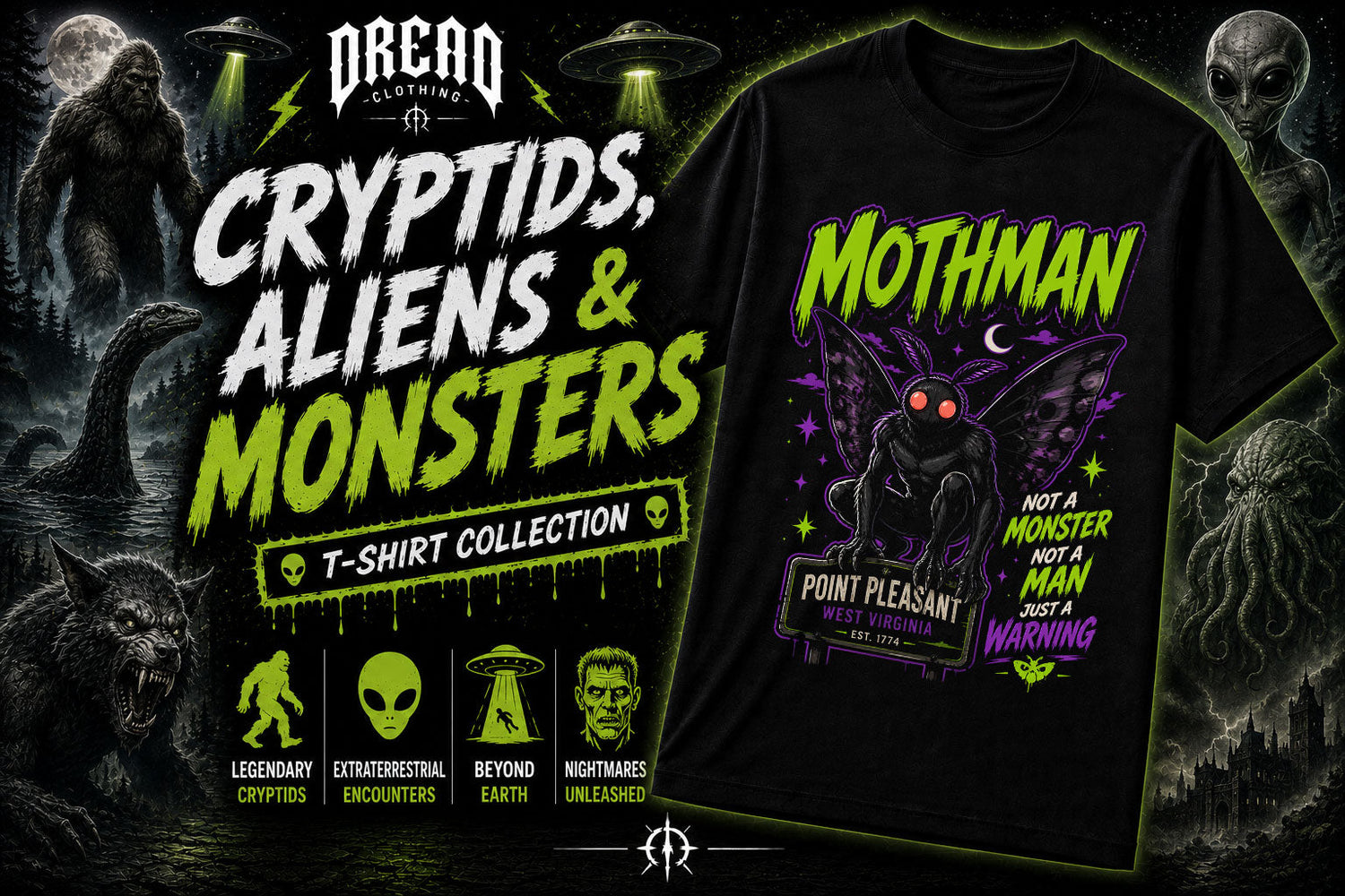 Cryptids, Aliens & Monsters