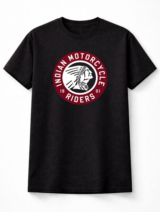 Indian Motorcycle Riders 1901 Logo Graphic T-Shirt Classic Biker Heritage Design Vintage Motorbike Fan Tee Unisex Shirt for Adults & Kids