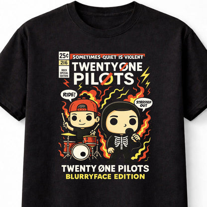 Twenty One Pilots Blurryface Sometimes Quiet Is Violent Rock Edition Adults & Kids Unisex T-Shirt
