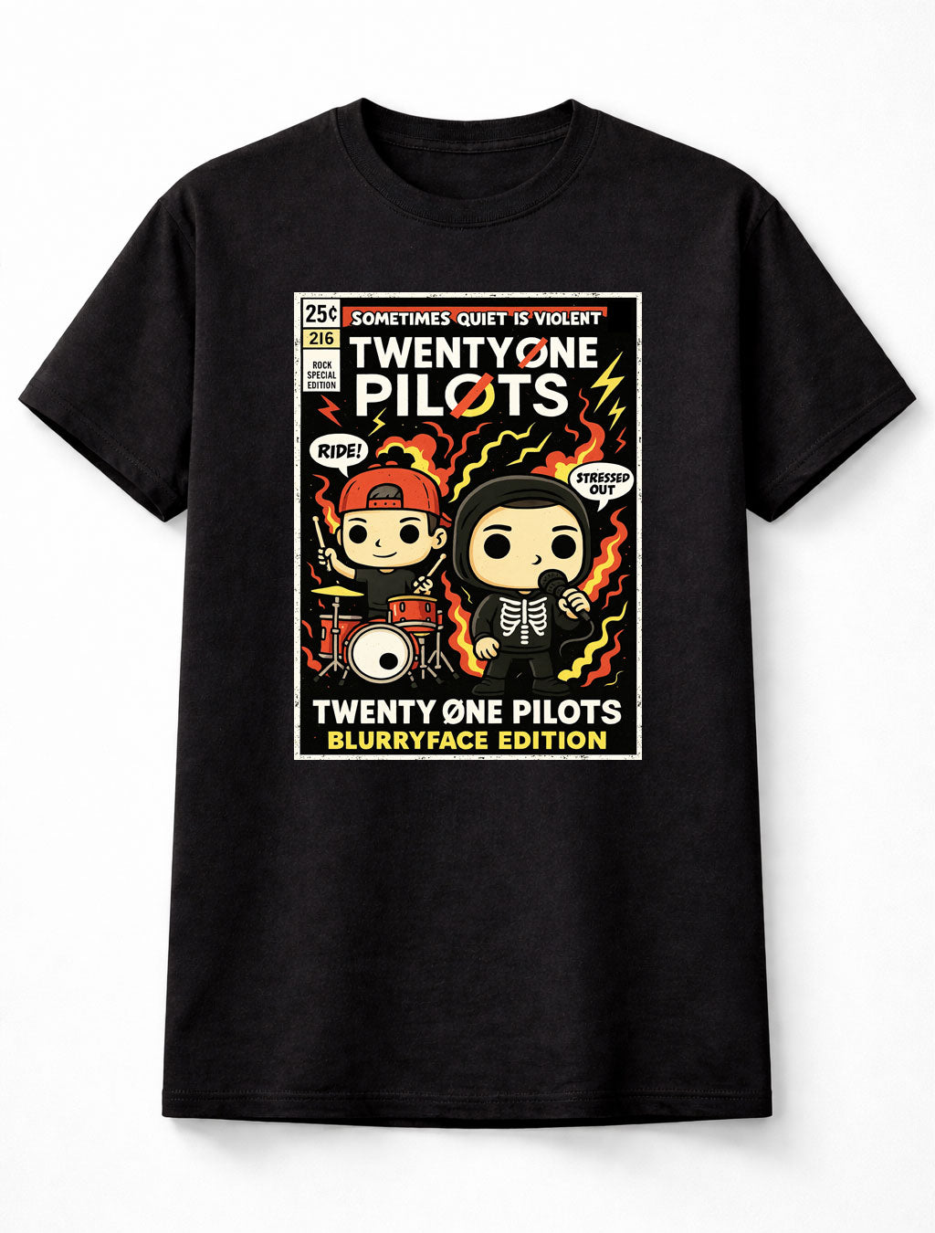 Twenty One Pilots Blurryface Sometimes Quiet Is Violent Rock Edition Adults & Kids Unisex T-Shirt