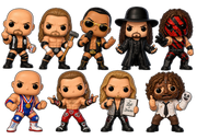 WWF Attitude Era UV Film 9 Sticker Sheet - Austin Rock Triple H Undertaker Kane