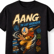 Aang Avatar The Last Airbender Anime Graphic Cotton Tee Adults & Kids Unisex T-Shirt