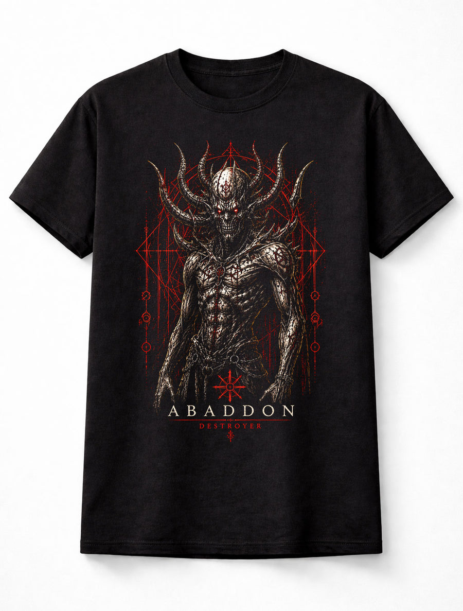 Abaddon Destroyer Demon Horror Gothic Dark Fantasy Unisex T-Shirt