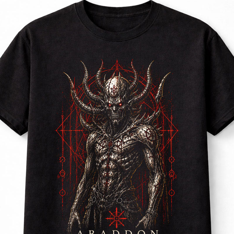 Abaddon Destroyer Demon Horror Gothic Dark Fantasy Unisex T-Shirt