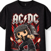AC/DC Brian Johnson Chibi Cartoon Hard Rock Band Unisex T-Shirt
