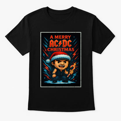 AC/DC Merry Christmas Rock Holiday Unisex Christmas T-Shirt or Hoodie