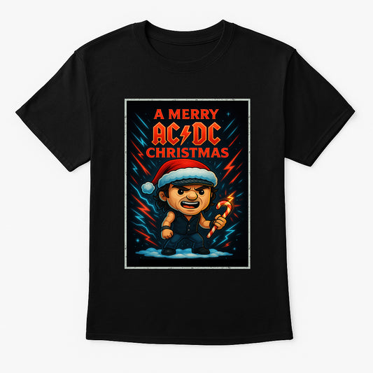 AC/DC Merry Christmas Rock Holiday Unisex Christmas T-Shirt or Hoodie