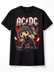 AC/DC Brian Johnson Chibi Cartoon Hard Rock Band Unisex T-Shirt