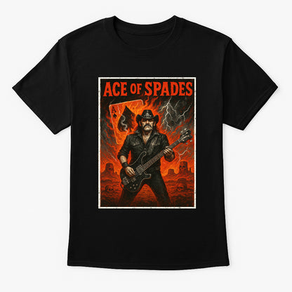 Motörhead “Ace of Spades” Lemmy Unisex T-Shirt – Classic Heavy Metal Band Iconic Guitar Graphic