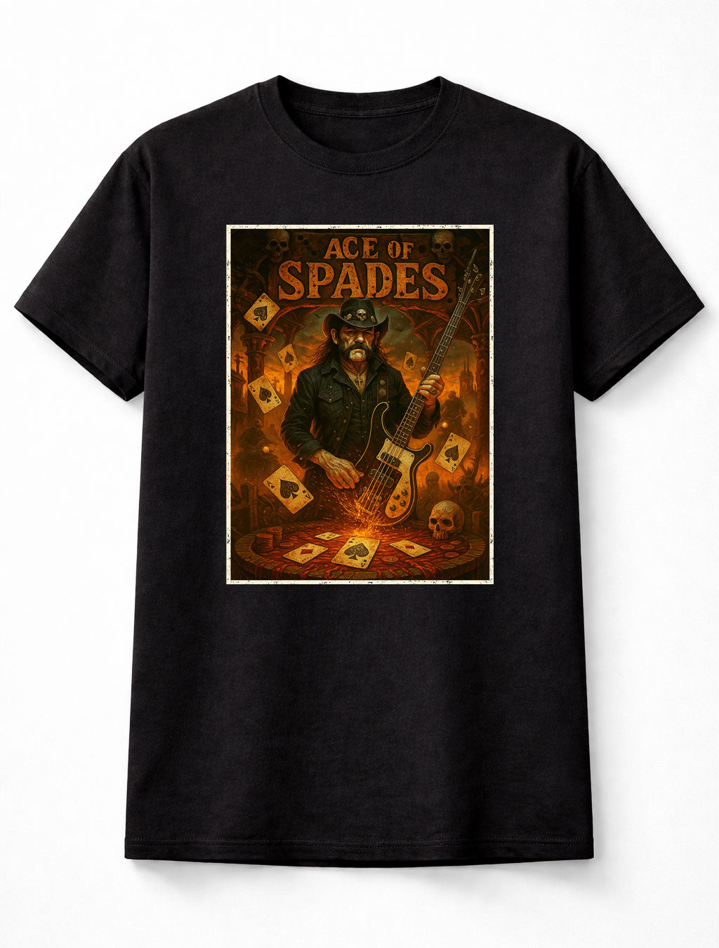 Motörhead Ace of Spades Lemmy Kilmister The King of Rock ‘n’ Roll Heavy Metal Icon Adults & Kids Unisex T-Shirt