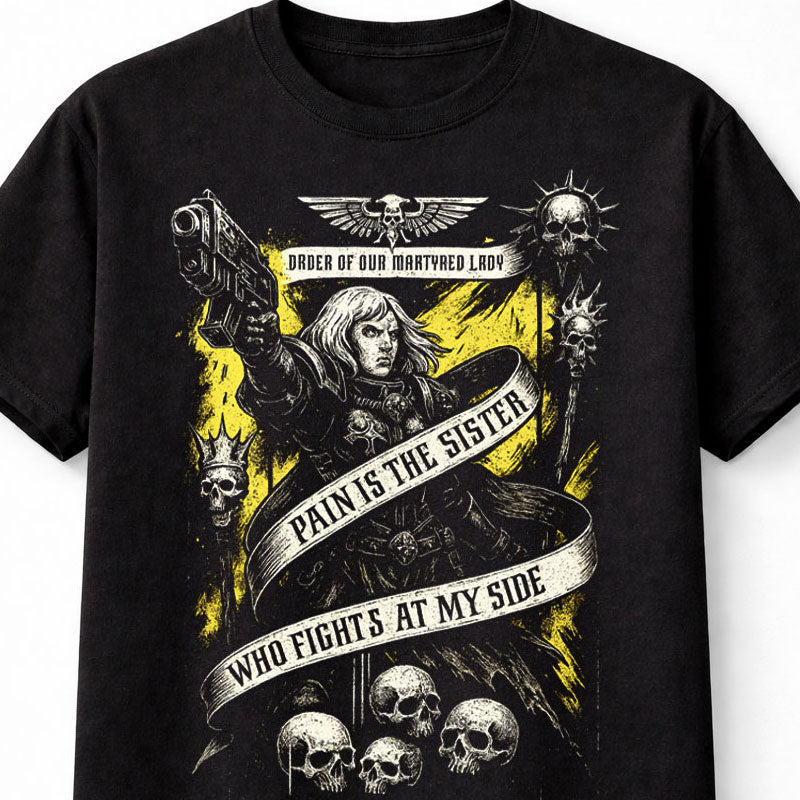 Adepta Sororitas Warhammer 40K T-Shirt Grimdark Gothic Unisex Black Graphic Tee